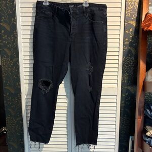 Old Navy Black High-Rise Straight Jeans
